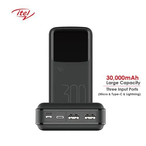 itel 30000mAh Triple Input Fast Charging IPP-85 Power Bank