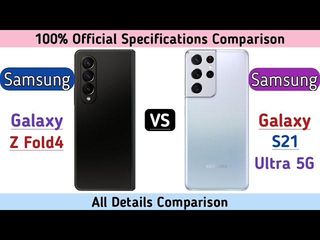 Samsung Galaxy S21 Ultra Vs Samsung Galaxy Z Fold 4